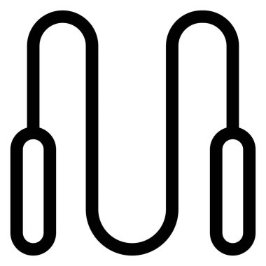 Beyaz arkaplanda izole edilmiş ip çizgisi ikonu vektör çizimi