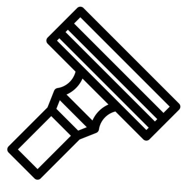 jilet çizgisi simgesi çizimi beyaz arkaplanda izole edildi