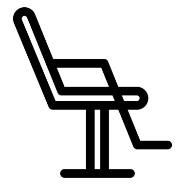 berber koltuğu çizgisi ikon vektör çizimi beyaz arkaplanda izole edildi