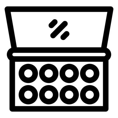 Makyaj çizgisi simgesi çizimi beyaz arkaplanda izole edildi