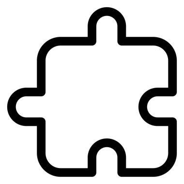 Bulmaca çizgisi simgesi çizimi beyaz arkaplanda izole edildi