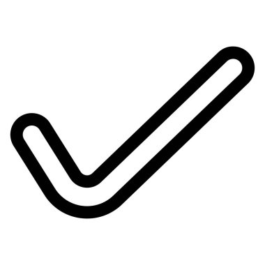 Beyaz arkaplanda izole edilmiş çizgi ikon vektör illüstrasyonunu kabul et