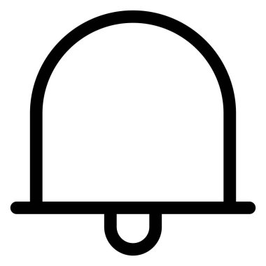 Alarm çizgisi simgesi çizimi beyaz arkaplanda izole edildi