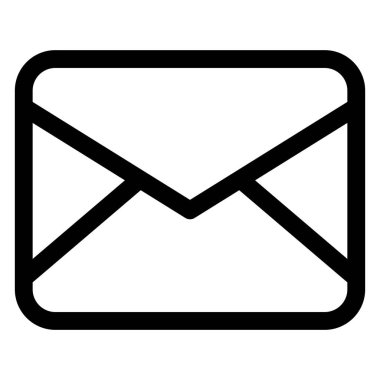 E- posta çizgisi simgesi çizimi beyaz arkaplanda izole edildi