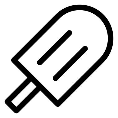 dondurma çizgisi simgesi vektör çizimi beyaz arkaplanda izole edildi