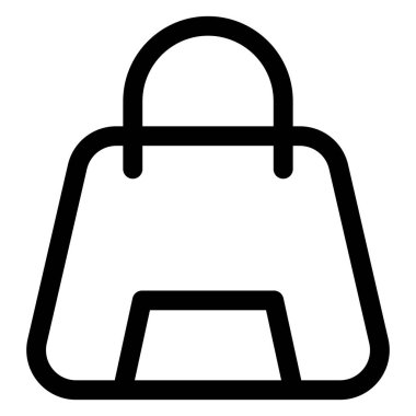 torba çizgisi simgesi çizimi beyaz arkaplanda izole edildi