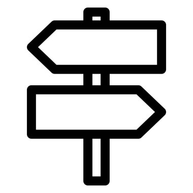 Beyaz arkaplanda izole edilmiş işaret çizgisi simgesi çizimi