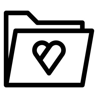 Beyaz arkaplanda izole edilmiş favori çizgi simgesi vektör illüstrasyonu