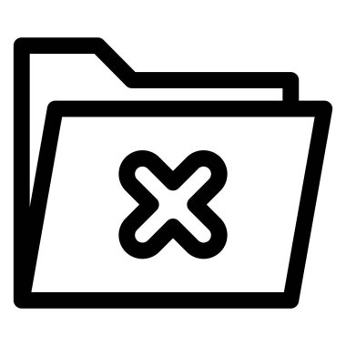 Beyaz arkaplanda izole edilmiş çizgi simgesi vektör resimlerini sil