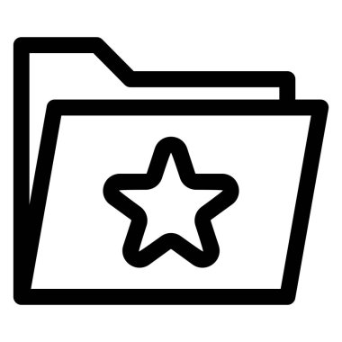 beyaz arkaplanda izole edilmiş yıldız çizgi simgesi vektör çizimi