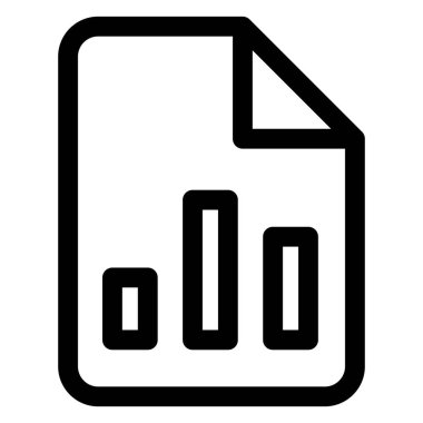 grafik çizgisi simgesi çizimi beyaz arkaplanda izole edildi