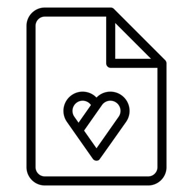 Beyaz arkaplanda izole edilmiş favori çizgi simgesi vektör illüstrasyonu