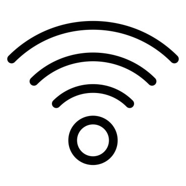 İnternet çizgisi simgesi çizimi beyaz arkaplanda izole edildi