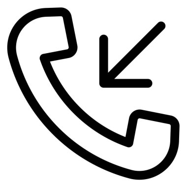 Beyaz arkaplanda izole edilmiş gelen satır simgesi vektör çizimi