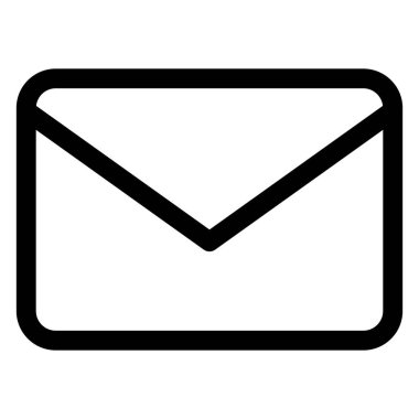 E- posta çizgisi simgesi çizimi beyaz arkaplanda izole edildi