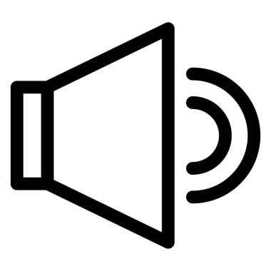 ses çizgisi simgesi çizimi beyaz arkaplanda izole edildi