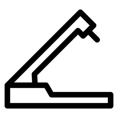 Zımba çizgisi simgesi çizimi beyaz arkaplanda izole edildi