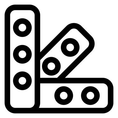 palet çizgi simgesi vektör çizimi beyaz arkaplanda izole edildi