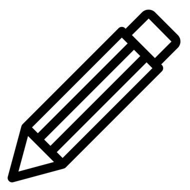 Beyaz arkaplanda izole edilmiş kalem satırı simgesi vektör çizimi