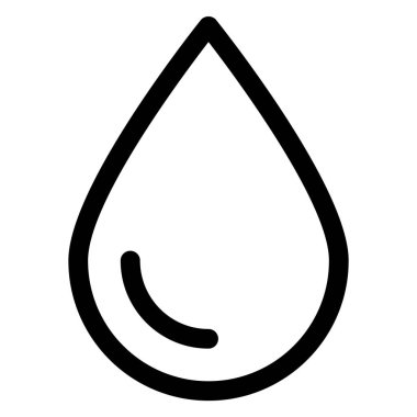 Beyaz arkaplanda su damlası çizgisi simgesi çizimi izole edildi