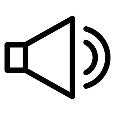 ses çizgisi simgesi çizimi beyaz arkaplanda izole edildi