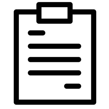 beyaz arkaplanda izole edilmiş memo satırı simgesi vektör çizimi