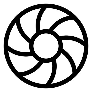 Beyaz arkaplanda izole edilmiş kepenk çizgisi simgesi vektör çizimi