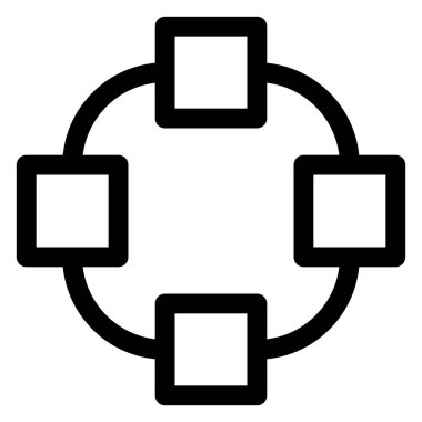 beyaz arkaplanda ayrık nokta çizgi ikon vektör çizimi