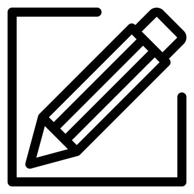 kalem satırı simgesi çizimi beyaz arkaplanda izole edildi