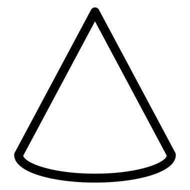 Koni çizgi simgesi vektör çizimi beyaz arkaplanda izole edildi