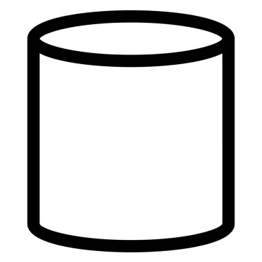 Beyaz arkaplanda izole edilmiş tüp çizgi ikon vektör çizimi