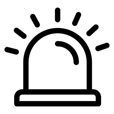 Alarm çizgisi simgesi çizimi beyaz arkaplanda izole edildi