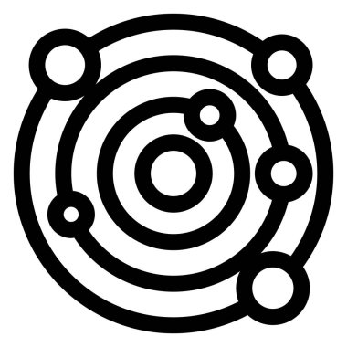 Galaksi çizgisi simgesi çizimi beyaz arkaplanda izole edildi