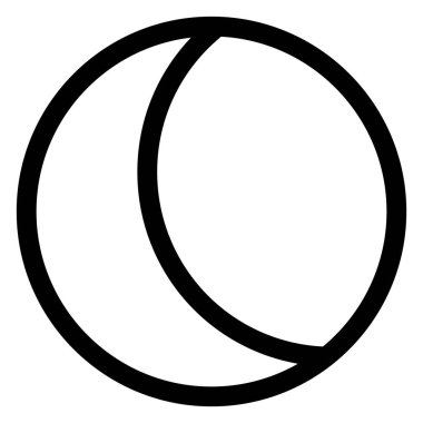 ay çizgisi simgesi çizimi beyaz arkaplanda izole edildi