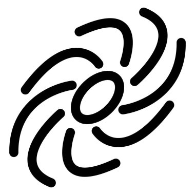 Galaksi çizgisi simgesi çizimi beyaz arkaplanda izole edildi