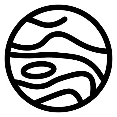 jupiter satır simgesi vektör çizimi beyaz arkaplanda izole edildi