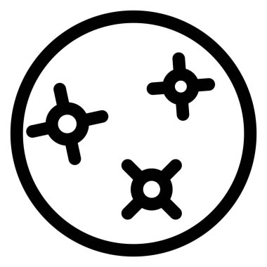 beyaz arkaplanda izole edilmiş cıva çizgi simgesi vektör çizimi