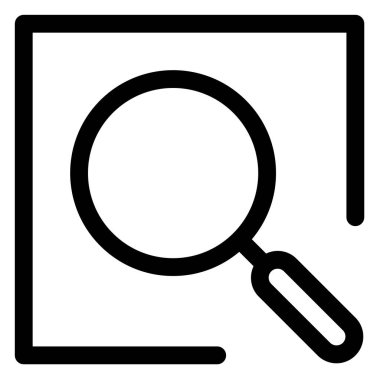 Arama çizgisi simgesi çizimi beyaz arkaplanda izole edildi