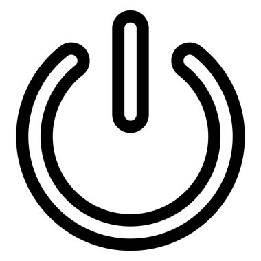 Güç çizgisi simgesi vektör çizimi beyaz arkaplanda izole edildi