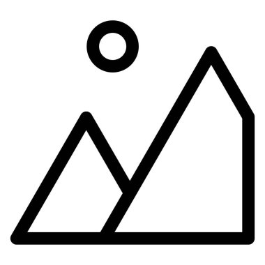 beyaz arkaplanda izole edilmiş resim çizgisi vektör çizimi