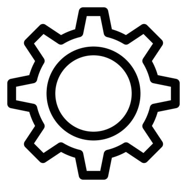 Yapılandırma çizgisi simgesi çizimi beyaz arkaplanda izole edildi