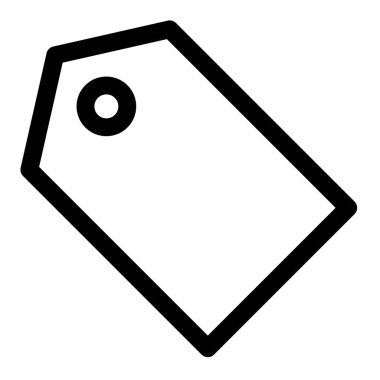 etiket çizgisi simgesi çizimi beyaz arkaplanda izole edildi