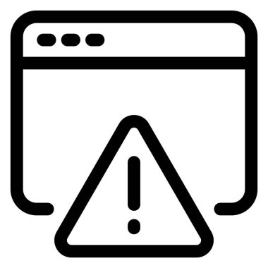 Tarayıcı satırı simgesi çizimi beyaz arkaplanda izole edildi