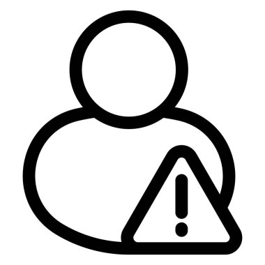 beyaz arkaplanda izole edilmiş avatar çizgisi simgesi vektör çizimi