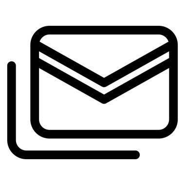 Zarflar satır simgesi vektör çizimi beyaz arkaplanda izole edildi