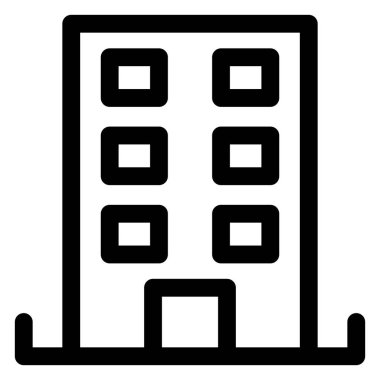 Beyaz arkaplanda ofis satırı simgesi çizimi izole edildi