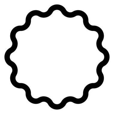 Rozet çizgisi simgesi çizimi beyaz arkaplanda izole edildi