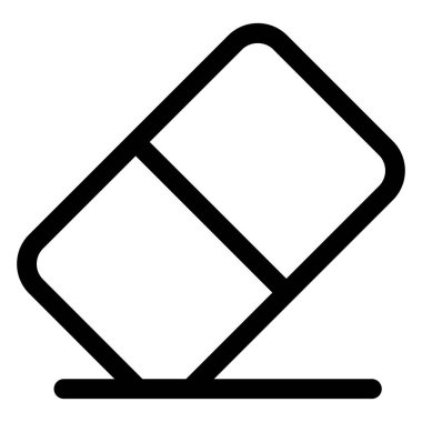 silgi satır simgesi vektör illüstrasyonu beyaz arkaplanda izole edildi