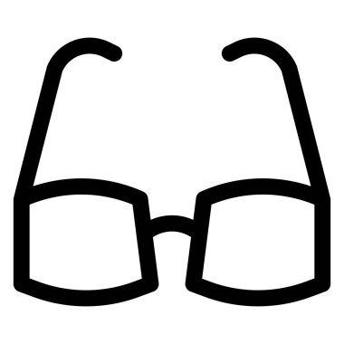 Gözlük çizgisi simgesi çizimi beyaz arkaplanda izole edildi