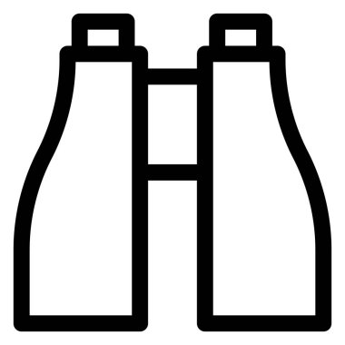 binoküler çizgi simgesi vektör çizimi beyaz arkaplanda izole edildi